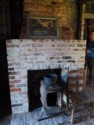 Fireplace and cast iron stove